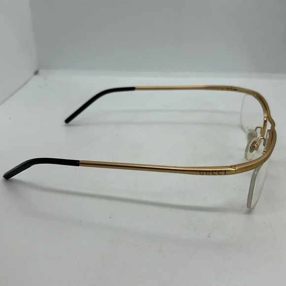 Gucci GG1850 COL.04 135 Eyeglasses Frames RXable.  Case Bag. Brushed Gold. New - Picture 7 of 14